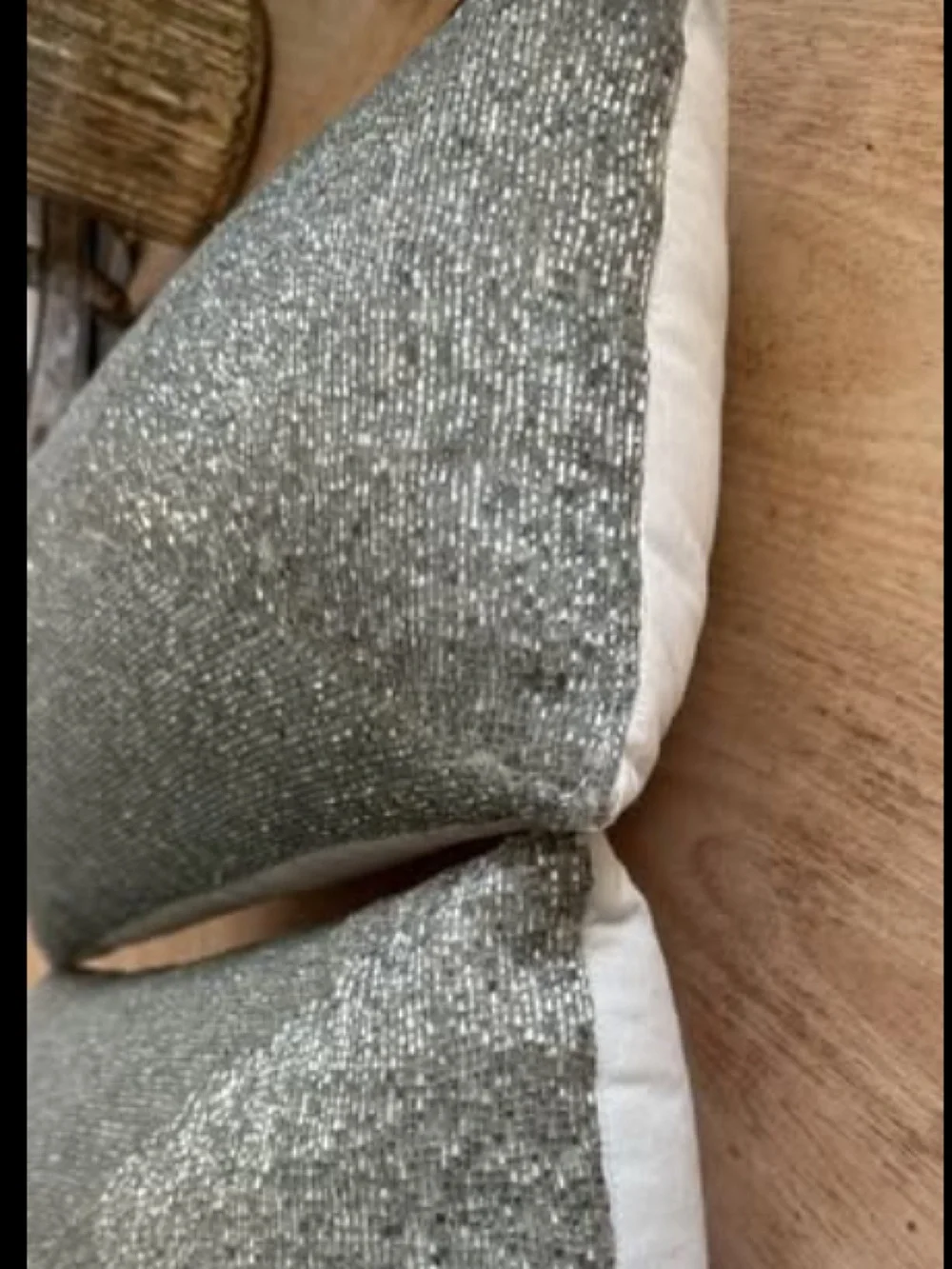 3 Shimmery Beaded Accent Throw Pillows